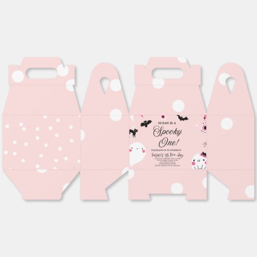 Spooky One Halloween Verjaardag Bedankdoosjes (Ongevouwen)