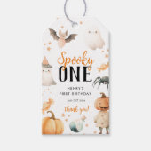 Spooky One Halloween Verjaardag Bedankt Cadeaulabel (Voorkant)
