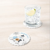 Spooky One Halloween Verjaardag blauw Boo Kartonnen Onderzetters (Insitu)