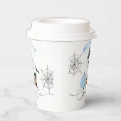 Spooky One Halloween Verjaardag blauw Boo Papieren Bekers (Rechts)