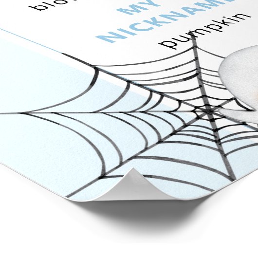 Spooky One Halloween verjaardag blauwe foto Milest Poster (Hoek)