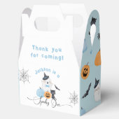 Spooky One Halloween verjaardag blauwe jongen pomp Bedankdoosjes (Geopend)