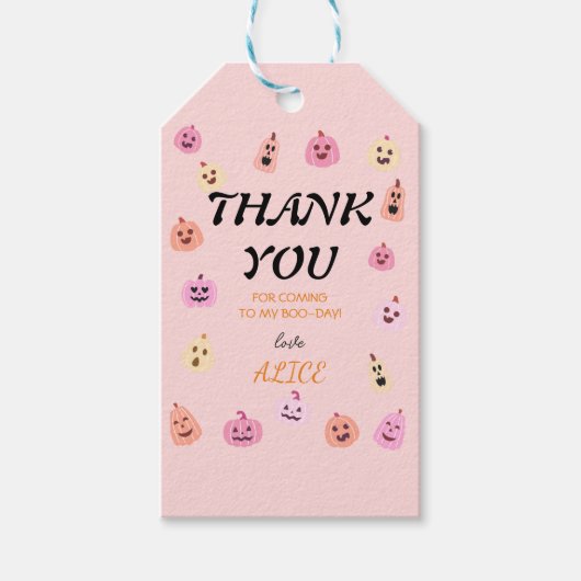 Spooky One Halloween Verjaardag Cadeaulabel (Voorkant)