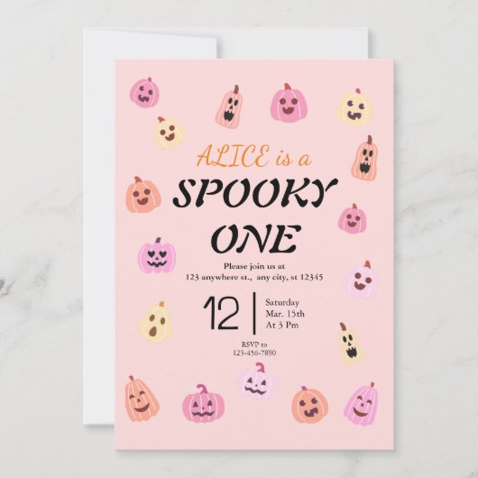 Spooky One Halloween Verjaardag Kaart (Voorkant)