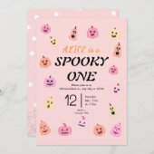 Spooky One Halloween Verjaardag Kaart (Voorkant / Achterkant)