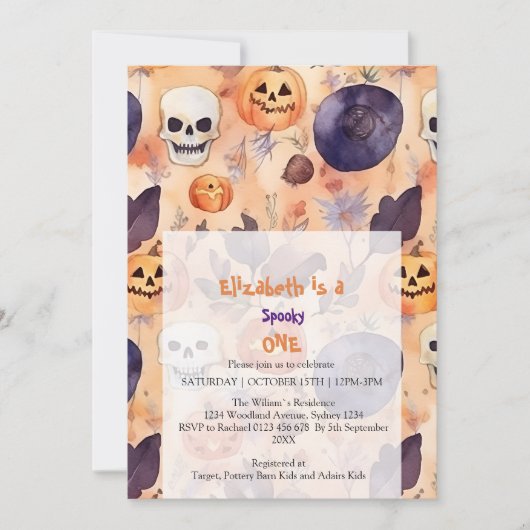 Spooky One Halloween Verjaardag Kaart (Voorkant)