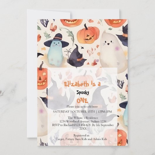 Spooky One Halloween Verjaardag Kaart (Voorkant)