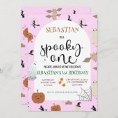 Spooky One Halloween Verjaardag Kaart (Voorkant / Achterkant)