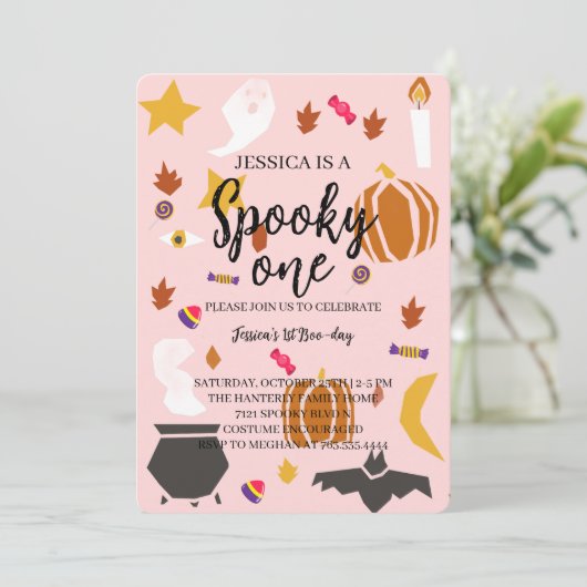 Spooky One Halloween Verjaardag Kaart (Staand voorkant)