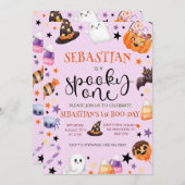 Spooky One Halloween Verjaardag Kaart (Voorkant / Achterkant)