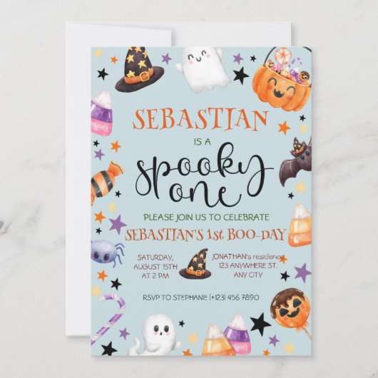 Spooky One Halloween Verjaardag Kaart (Voorkant)