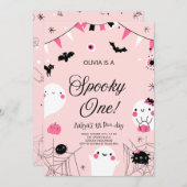 Spooky One Halloween Verjaardag Kaart (Voorkant / Achterkant)