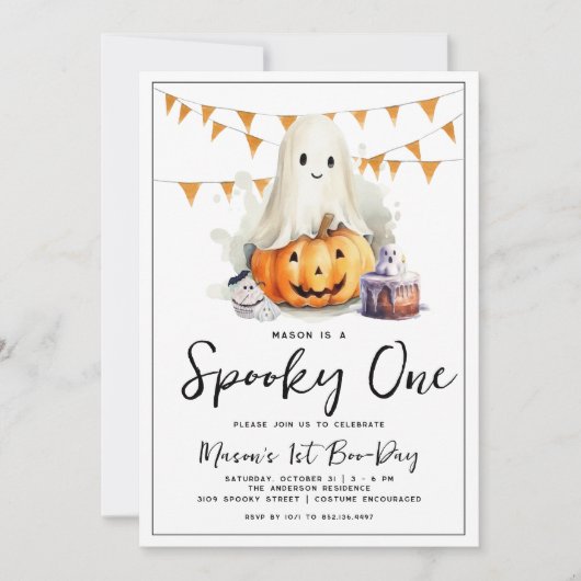 Spooky One Halloween Verjaardag Kaart (Voorkant)