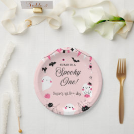 Spooky One Halloween Verjaardag Papieren Bordje