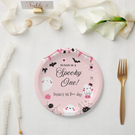 Spooky One Halloween Verjaardag Papieren Bordje (Huwelijk)