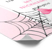 Spooky One Halloween verjaardag roze foto Mileston Poster (Hoek)