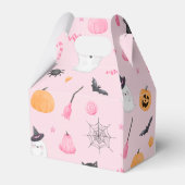 Spooky One Halloween verjaardag roze pompoenen Bedankdoosjes (Achterkant)