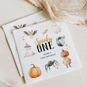 Spooky One Halloween Verjaardag Servet