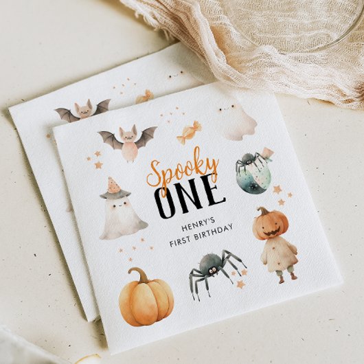 Spooky One Halloween Verjaardag Servet