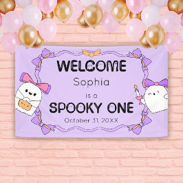 Spooky One Halloween Verjaardag Welkom Banner