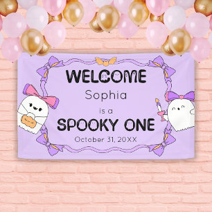 Spooky One Halloween Verjaardag Welkom Banner