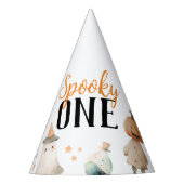 Spooky One Halloween verjaardagsfeest Petten Feesthoedjes (Voorkant)