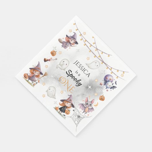 Spooky One Halloween Verjaardagsfeest servetten me (Hoek)