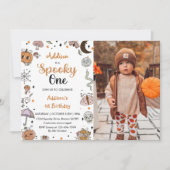 Spooky One Halloween Verjaardagsfeestfoto Kaart (Voorkant)