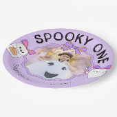 Spooky One Halloween verjaardagsfoto Papieren Bordje (Gekanteld)