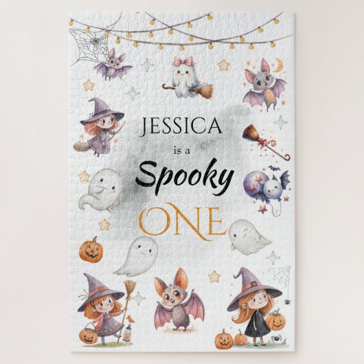 Spooky One Halloween Verjaardagspuzzel Legpuzzel (Verticaal)