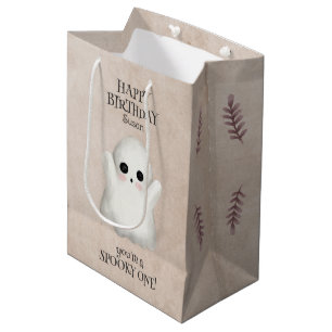Spooky One Kawaii Ghost Halloween Verjaardag Medium Cadeauzakje