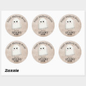 Spooky One Kawaii Ghost Halloween Verjaardag Ronde Sticker (Vel)