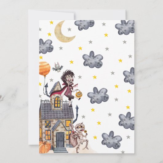 Spooky One Kostuumfeest Halloween Verjaardag Kaart (Achterkant)