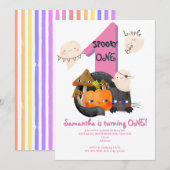 Spooky ONE Little Boo Halloween Girls 1e verjaarda Kaart (Voorkant / Achterkant)