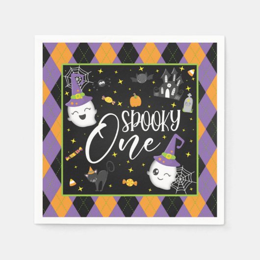 Spooky One Napkin - Blk Servet (Voorkant)