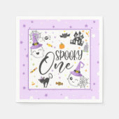 Spooky One Napkin - Paars Servet (Voorkant)