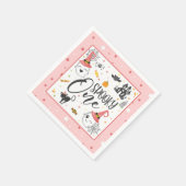Spooky One Napkin - Roze Servet (Hoek)