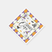 Spooky One Napkin - White Servet (Hoek)
