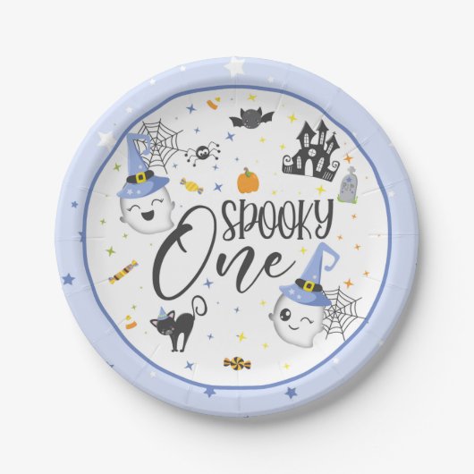 Spooky One Paper Bord - blauw (Voorkant)