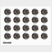 Spooky One Pink Halloween 1st Birthday Party Ronde Sticker (Vel)