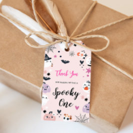 Spooky One Pink Halloween Cadeaulabel