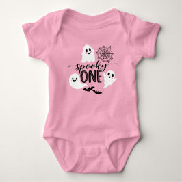 Spooky One Pink Halloween Ghost Romper