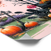 Spooky One Pink Halloween verjaardagsfeestje teken Poster (Hoek)