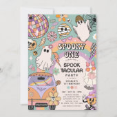Spooky One Retro Fun Halloween 1e verjaardagsfeest Kaart (Voorkant)