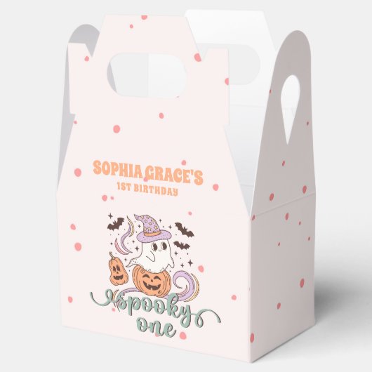 Spooky One Retro Ghost Halloween Verjaardagsfeestj Bedankdoosjes (Geopend)