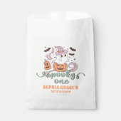 Spooky One Retro Ghost Halloween Verjaardagsfeestj Bedankzakje (Voorkant)