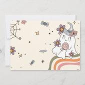 Spooky One Retro Ghost Halloween Verjaardagsfoto Kaart (Achterkant)