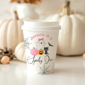 Spooky One roze Halloween verjaardag kleine Boo Papieren Bekers