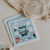Spooky One Schattige Ghost Boy 1st Birthday Party Servet