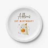 Spooky One Schattige Halloween 1e verjaardagsfeest Papieren Bordje (Voorkant)